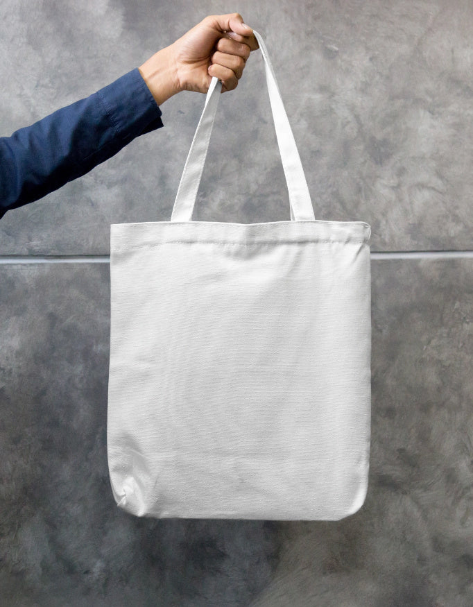Busy Impressing Myself confidence quote printed on cotton canvas tote bag