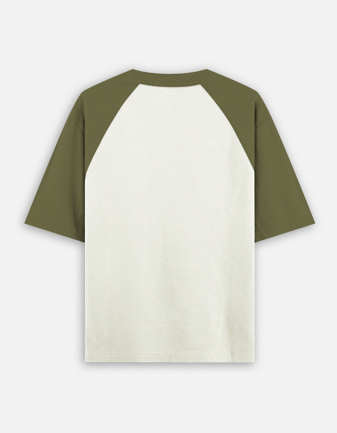 Overthinking crossed out Self Loving quote print on unisex oversized raglan baseball t-shirt
