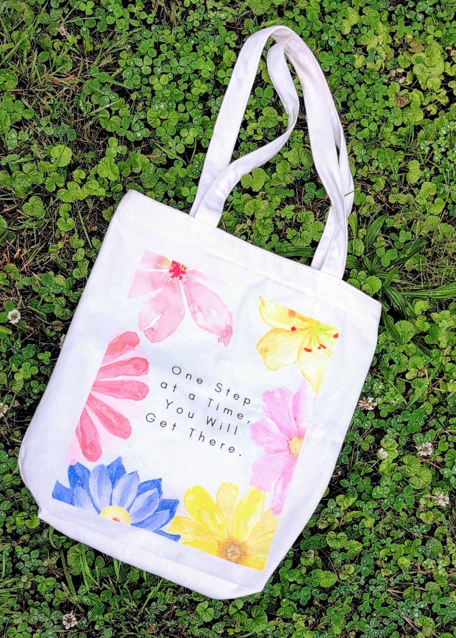 Floral tote bag
