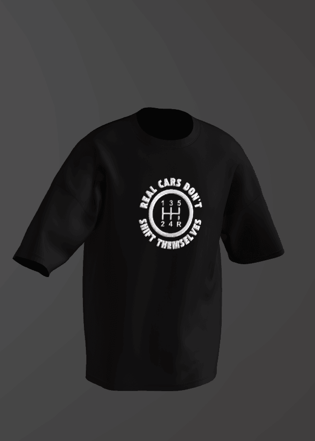 Real Car Lover Puff Print Unisex Oversized Tshirt - Fifth Rebel