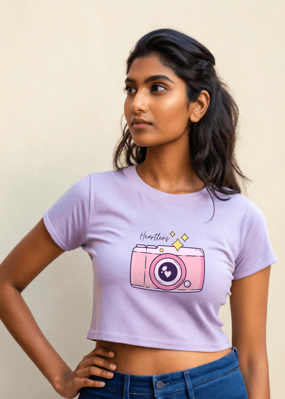 HeartLens Minimalist Crop Tee - Fifth Rebel