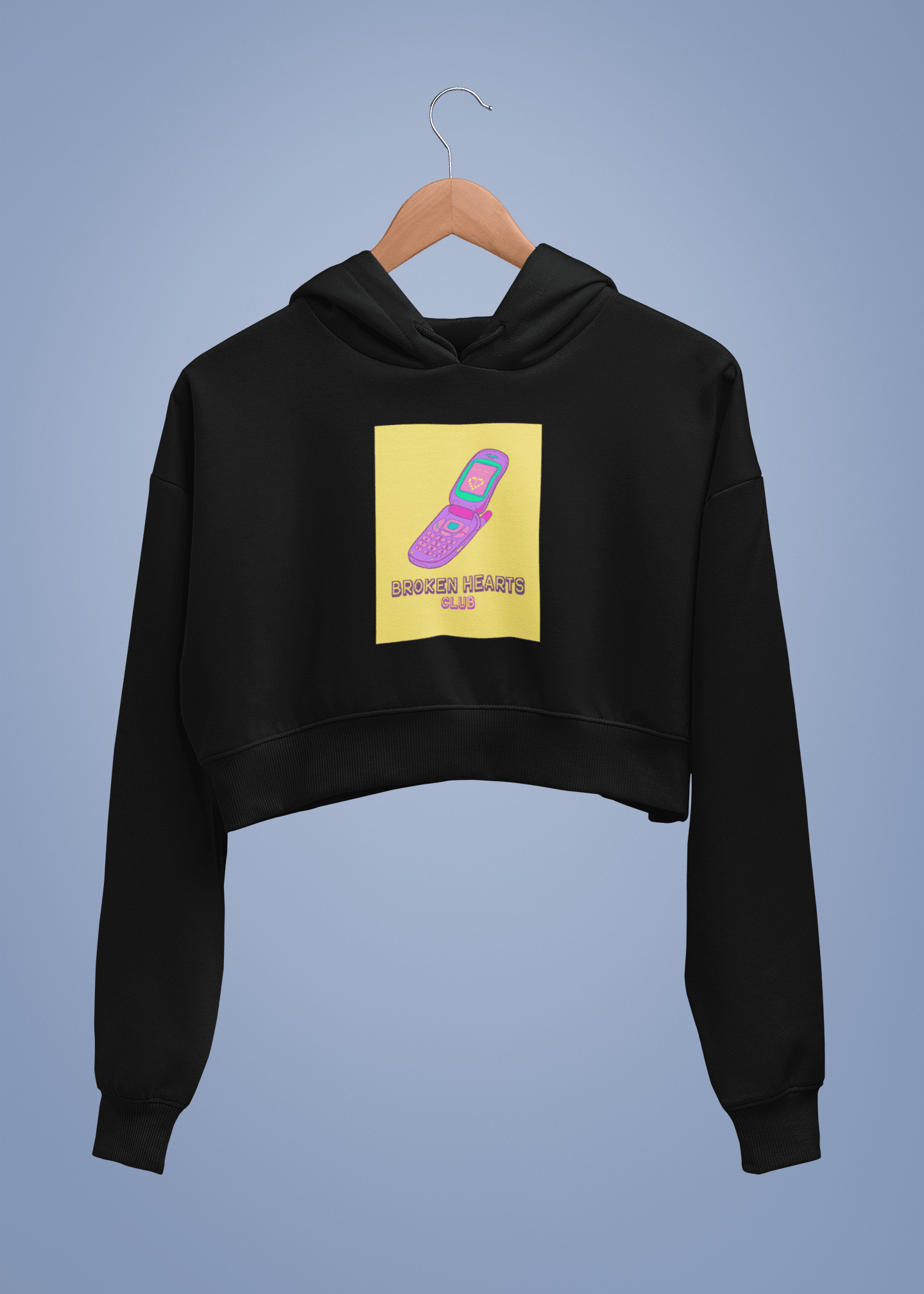 Love Hurts, Style Heals Crop Hoodie – Broken Hearts Club - Fifth Rebel