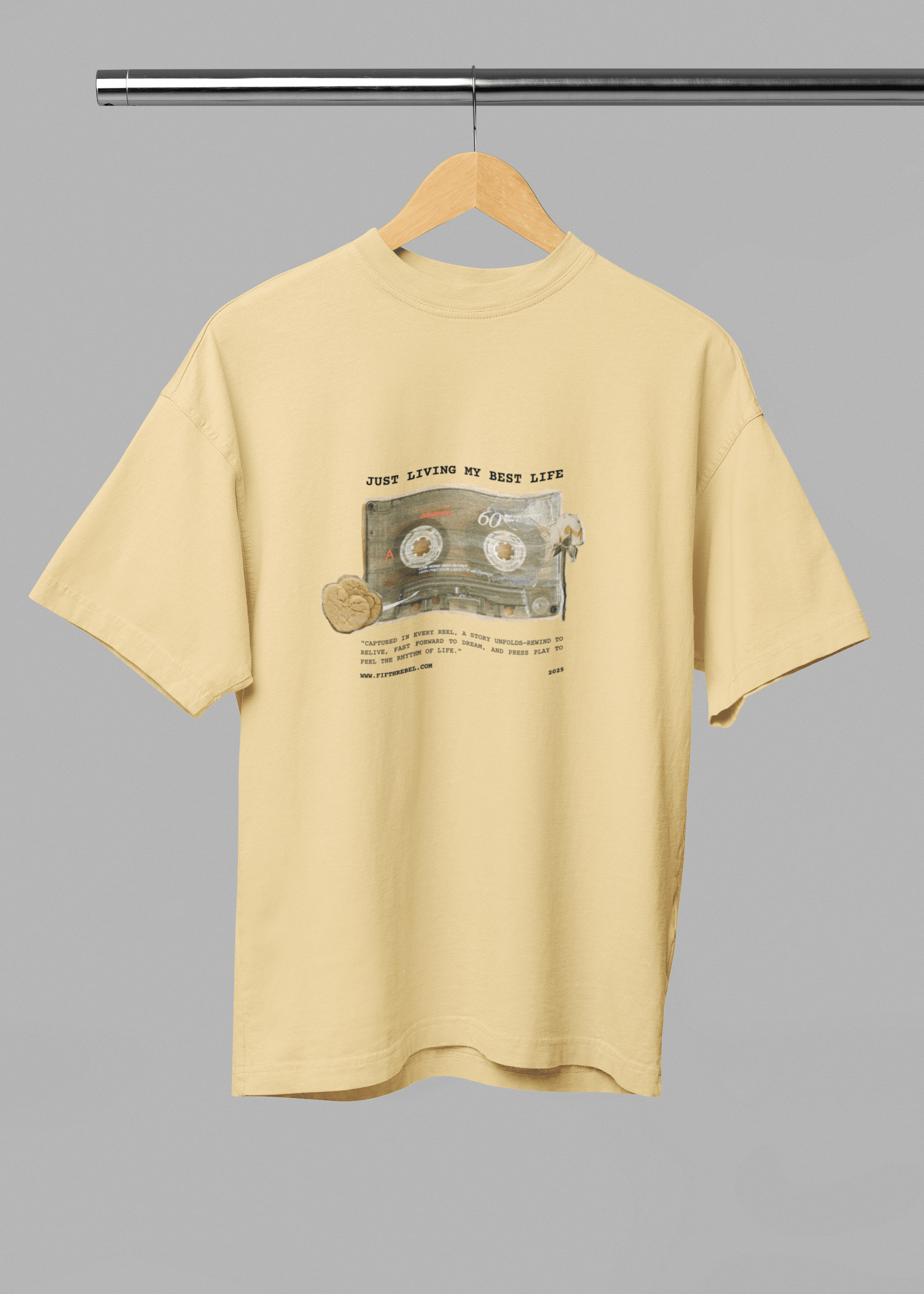 Casette Unisex Oversized Tshirt - Fifth Rebel