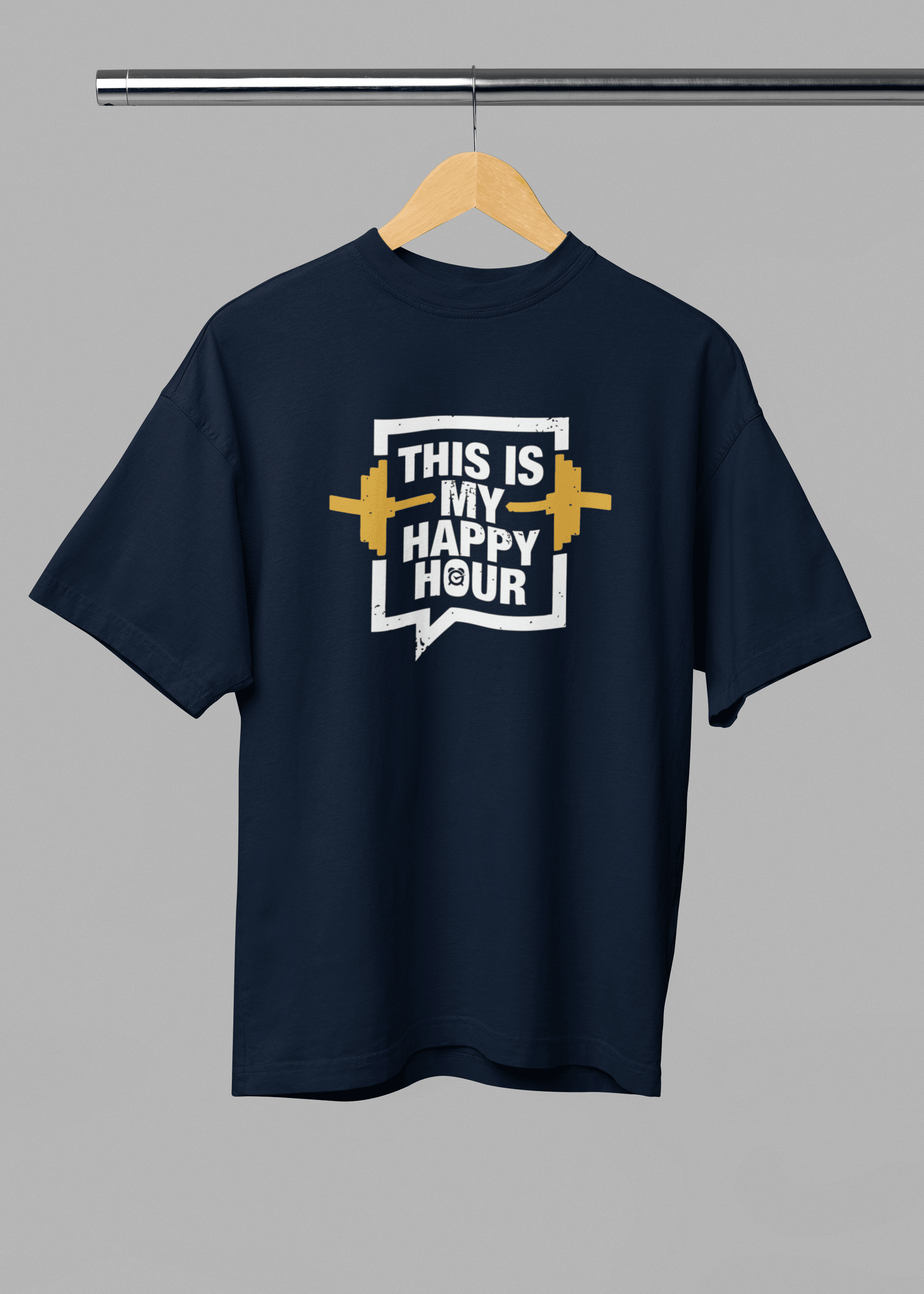 Happy Hour Unisex Oversized Tshirt - Fifth Rebel