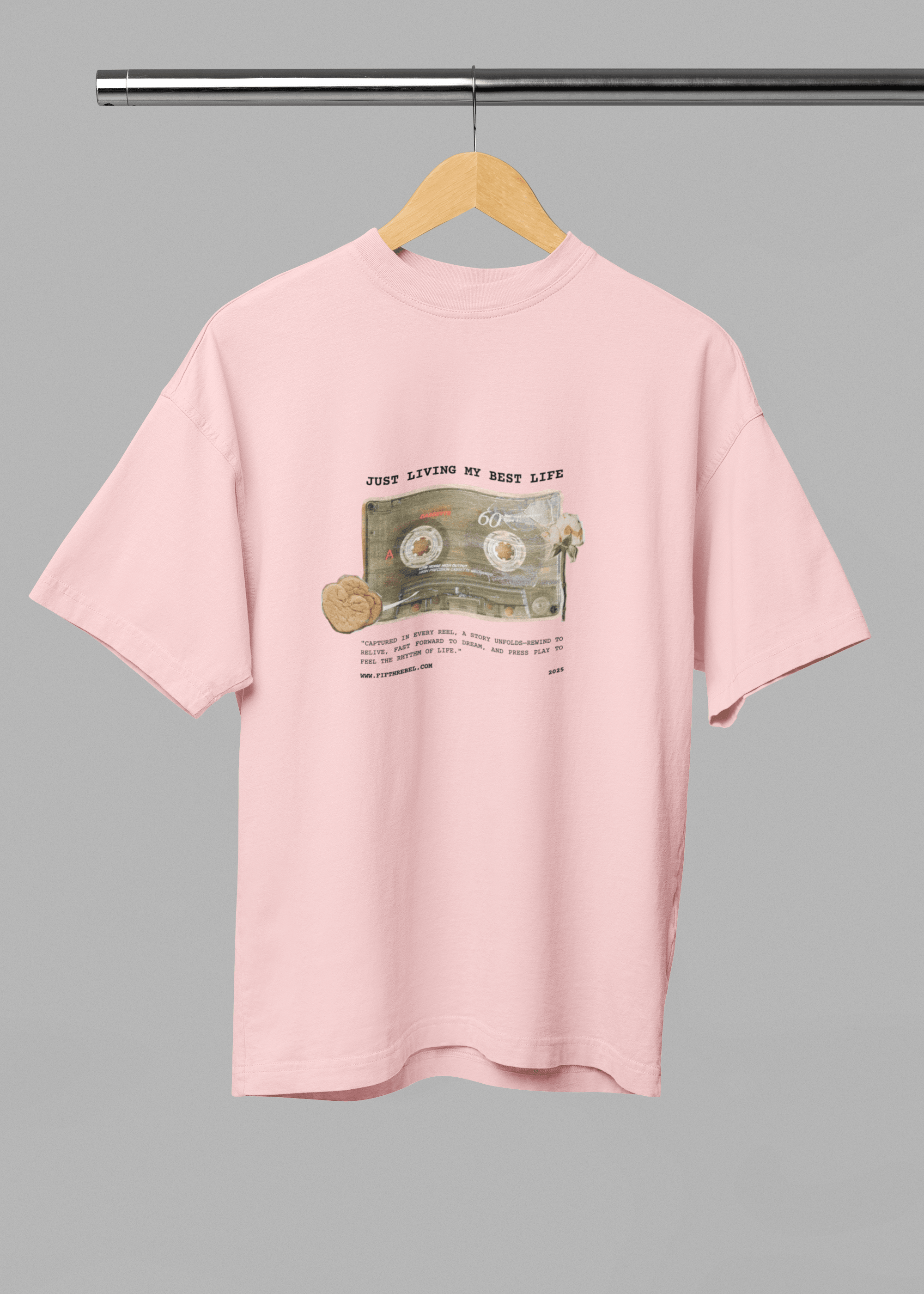 Casette Unisex Oversized Tshirt - Fifth Rebel