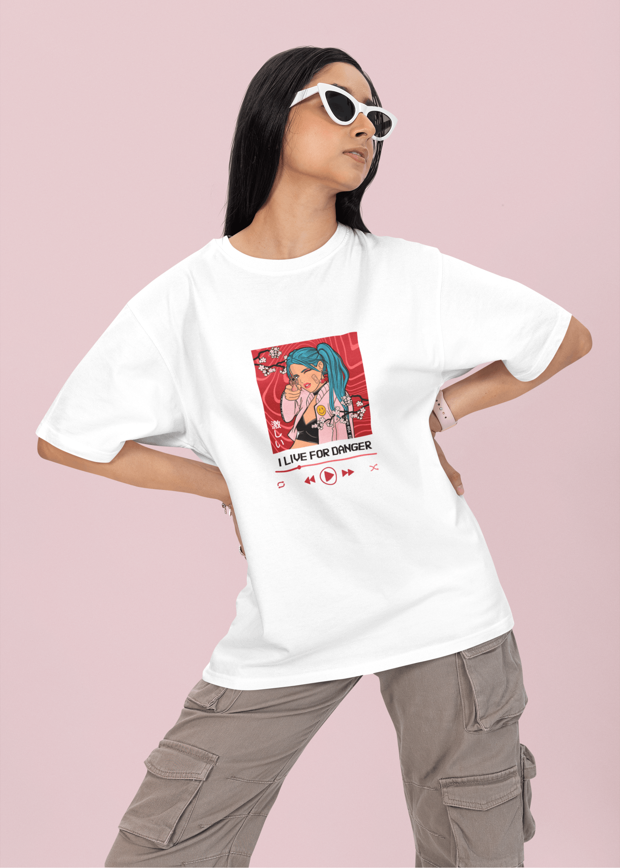 Strength in Style – Tough Woman Oversized Tee - Fifth Rebel